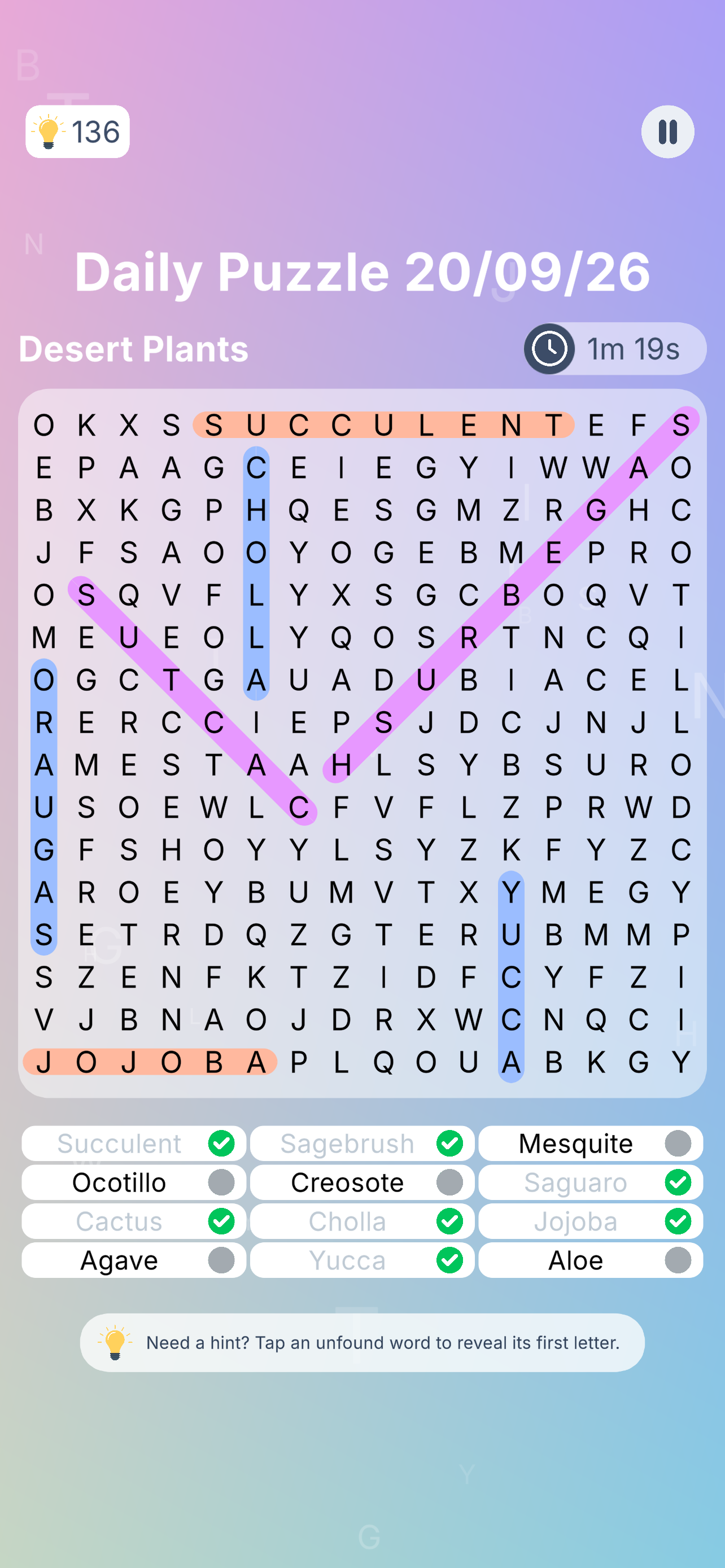 WordSee daily puzzle gameplay